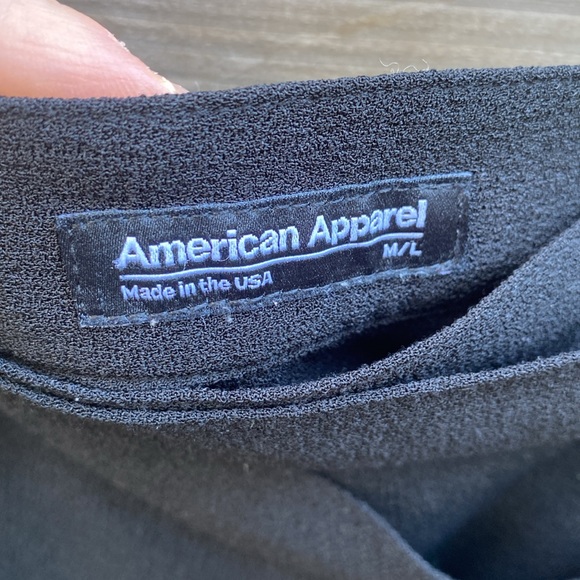 American Apparel wrap skirt in black. Hits above the knee. - Picture 2 of 3